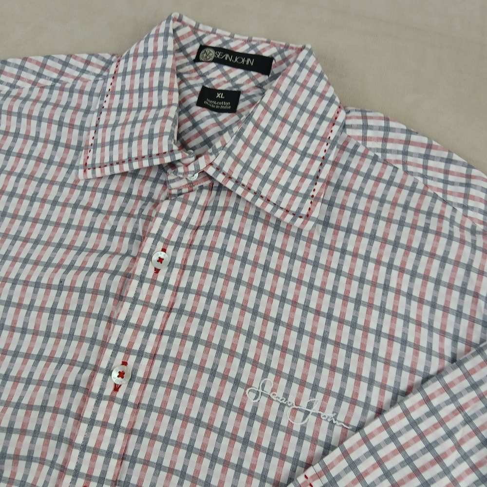 VTG Sean John XL Mens Shirt Button Up Drop Shoulder 24x29 Y2K FLAW‎